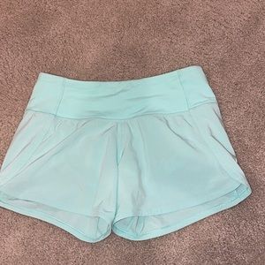 Light blue/green Lululemon shorts